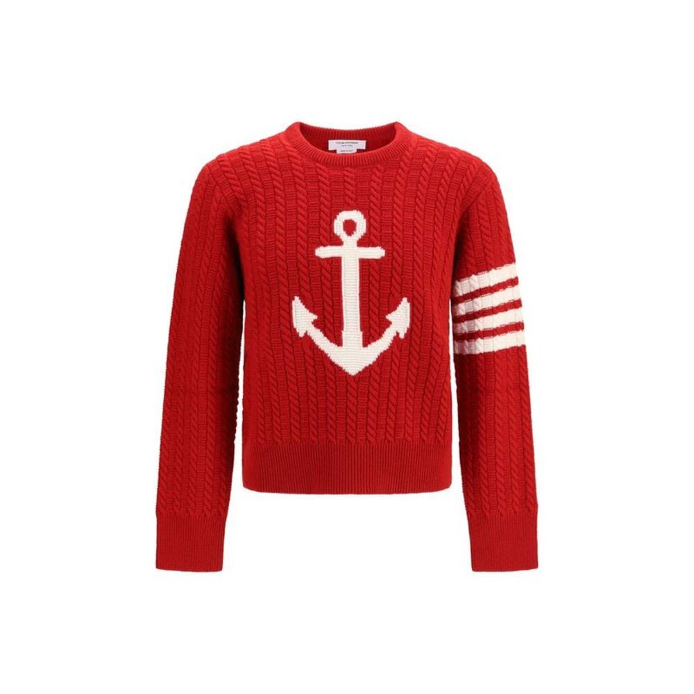 Thom Browne Red Wool Oves Aries Men's Sweatshirt